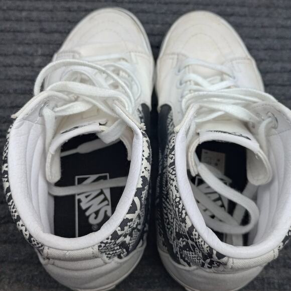 VANS Sk8 Hi Python Texture White High Top Unisex Women 5.5 Sneakers - Picture 4 of 7
